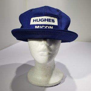 Vintage Hughes Micon Blue Baseball Cap K-brand USA hat Patch Snapback Oilfield
